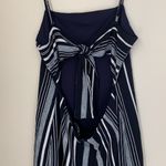 Lulus Stripe Right Navy Blue and White Striped Tie-Back Mini Dress Photo 5