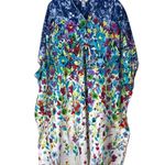 NWT Winlar Kaftan House Dress Beach MuMu OS Fits Most Blue Floral Long Multiple Photo 0