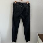 frame denim Le Skinny de Jeanne Crop Washed Black Raw Hem 28 Photo 5