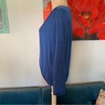 Joie  Silk Blouse Shirt Vneck Tunic Royal Blue XS X-Small Top Shirt Photo 2