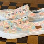 blowfish  Watercolor Distressed Slip On Tennis Shoes Size 8 Photo 2