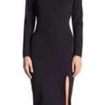The Vanity Room  Black Long Sleeve Ponte Slit Bodycon Dress Size XS Photo 1