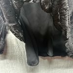 Altar'd State Black Lace Blouse Sheer Lace arms/chest Sz. Medium Flowy scalloped Photo 3