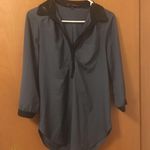 Heart soul Grey sequin collar silky top Photo 0
