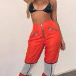 I am gia I.AM.GIA. Gwen Pant Size Large Orange and White Photo 1
