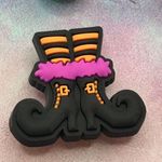 Boutique Shoe Charm Set Hocus Pocus Cauldron Green & Colorful Mushrooms Witch Shoes Broom Photo 4