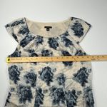 Ann Taylor Floral Print Top Pleated Cap Sleeve Blouse XS Photo 2