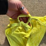 Victoria's Secret Victoria’s Secret Highlighter Yellow Neon Crochet Side Tie Bikini Bottoms SMALL Photo 6