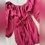 Arula Adelyn Swiss Dot Bow Back Swiss Dot Mini Dress Photo 3