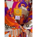Ruby Rd Orange,‎ Purple and Tan Design With Beaded Collar Linen Blend Size 18 Orange Photo 2