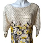Anthropologie MEADOW RUE Plena Peppered Polka Dot Floral Yellow Shift Dress Size 10 Photo 8