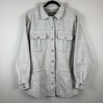 Natural Reflections Shirt Jacket Women 1X Heathered Gray Chore Outdoorsy Durable Photo 0