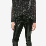 Hot Topic Stars Constellation Shark Bite Hem Oversized Button Up Blouse Small Photo 2