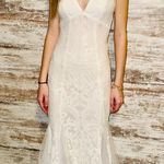 Boutique White Satin And Lace Prom Dress  Photo 2