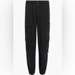 ALLSAINTS NWOT All Saints Black Freda Denim Cargo Pants Photo 3