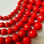 Orange and pink multi strand statement necklace Photo 7