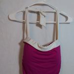 Ralph Lauren Lauren  Bel Aire One Piece Skirted Swimsuit Pink White Size 10 Photo 2