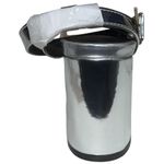 Pretty Little Thing NWT Silver Metallic Thick Strap Block Heels Sandals Womens 7 Photo 5