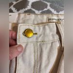 BLANK NYC  Cream High-Waisted Jeans gold thread NWT large back pockets cotton Photo 3
