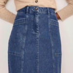 Boden Abingdon‎ Denim Jean Mini Skirt Size 16/18T Blue Photo 0