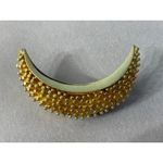 Vintage Crescent Moon Brooch Gold Tone Celestial Hippie Whimsygoth Photo 1