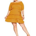 City Chic NWT  Fiesta Fringe Dress Inca Gold Sz 20 Photo 0