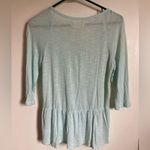 Hollister  Light Green Sheer Lace Yoke 3/4 Sleeve Shirt Photo 8