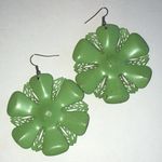 Vintage Green Floral Boho Earrings Photo 5