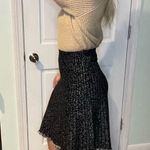 NWOT Milano Pull on stretch fringed skirt Black Photo 1