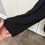 st. john's bay  Black Waffle Knit Cowl Neck Long Sleeve Shirt Photo 2