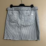 Seven7  Skirt Sz8 Pinstripe Belted Pockets Frill Hem Casual Feminine Denim Photo 1
