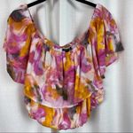 Torrid Pink&Orange Watercolor Tie Dye Skirt&Crop Set Sz.1 NWT Photo 4