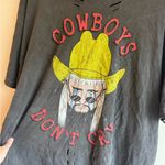 Gray Cowboys Don't Cry Graphic T Photo 1