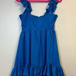 One 33 Social Dress Bright Blue Ruffle Surplice V Neck Mini Dress Sz 8 NWT Photo 8