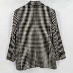 Everlane The ’80s Blazer Khaki Black Check Print Oversized Women's Size 4 NWT Photo 5