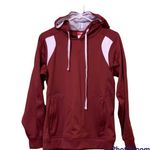 36.5 NWOT Team  Maroon/White Lightweight Hoodie Sz L Photo 0