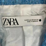 ZARA  light blue tweed cropped blazer in size xs Photo 4