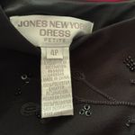 Jones New York Vintage Y2K Beaded Embroidered Black Slip Dress size 4 p Photo 3