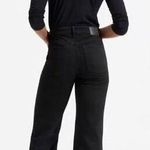 Everlane The Wide Leg Crop Jean Button Front in Black Size 26 Photo 1