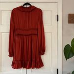 Ulla Johnson  Crimson Callista Silk Ruffle Dress Size 8 Tie Neck As Seen‎ On TV Photo 11