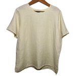 Flax NEW  100% Linen Cream Short Sleeve Top Oversized Photo 1