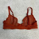 CUUP The Plunge Underwire Mesh Bra Orange Size 32D Photo 1