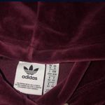 Adidas Velvet maroon crop  hoodie Photo 3