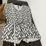 J.Crew  V Neck Romper with Tie Black and White Size Small Photo 7