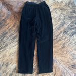 Dana Buchman  Vintage Black Velvet Silk Straight Leg Pants 6 Photo 3