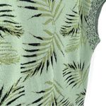 ZARA  Pullover Palm Leaf Cabana Vacation VNeck Short Sleeve Tunic Sweater Top Photo 8
