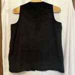 Talbots  Size 2XL Black White Blanket Gingham Check Long Wool Blend‎ Vest Jacket Photo 2