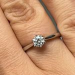 Boutique 1 Ct Solitaire Engagement‎ Ring Brilliant-Cut Simulated Diamond, Size 8 Photo 12