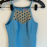 Lilly Pulitzer Larina Shift Dress Blue Gold Photo 3