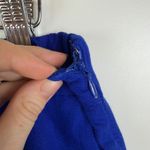 Calvin Klein  Blue Linen Blend Pants Size 14 Coastal Office Trousers Minimalist Photo 4